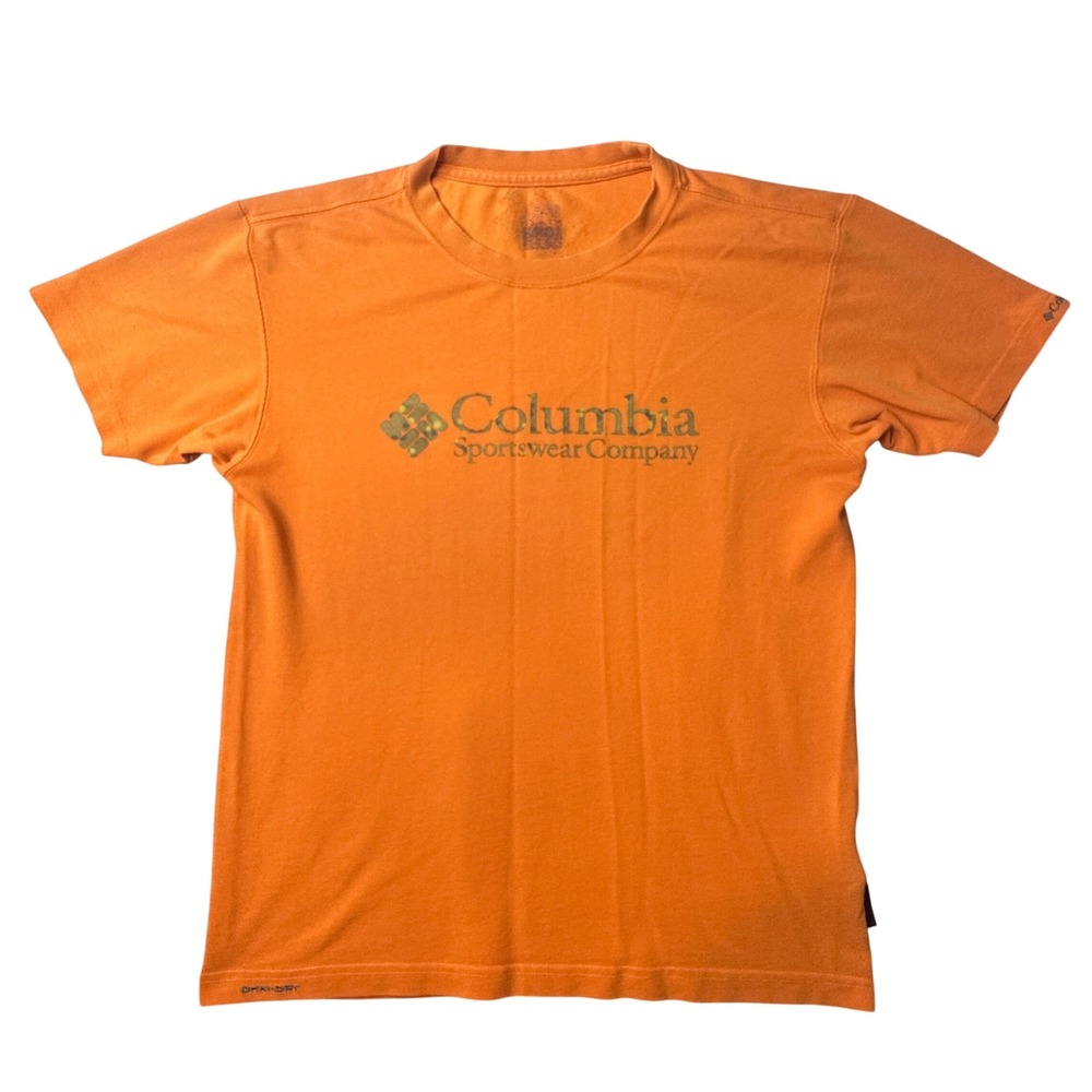 Columbia T-Shirt Mens M Orange‎ Sportswear Company Titanium Omni-Dry Active Top